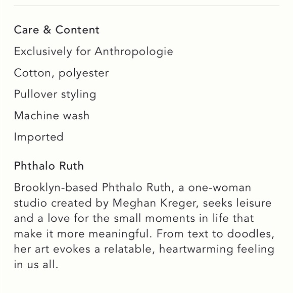 Anthropologie Cream Graphic Sweatshirt - Picture 9 of 9